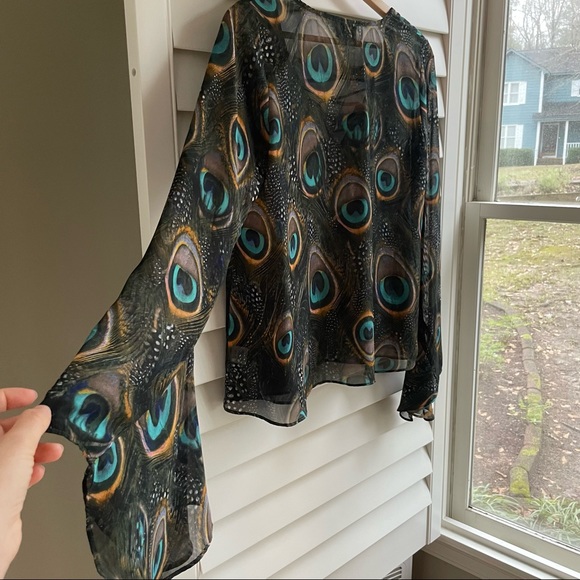 Peacock bell sleeved Show Me Your Mumu Top - Picture 3 of 7